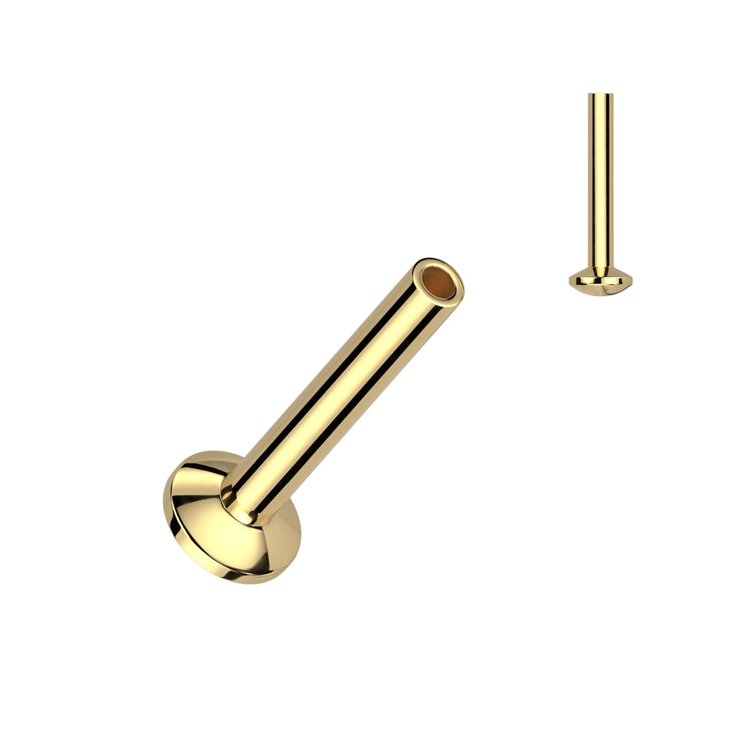 Surgical Steel Threadless Convex Base Labret - Post Only (3mm Base)