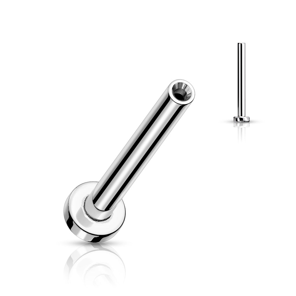 Pre-Sterilized Titanium Threadless Flat Back Labret Post Only (2.5mm Base)