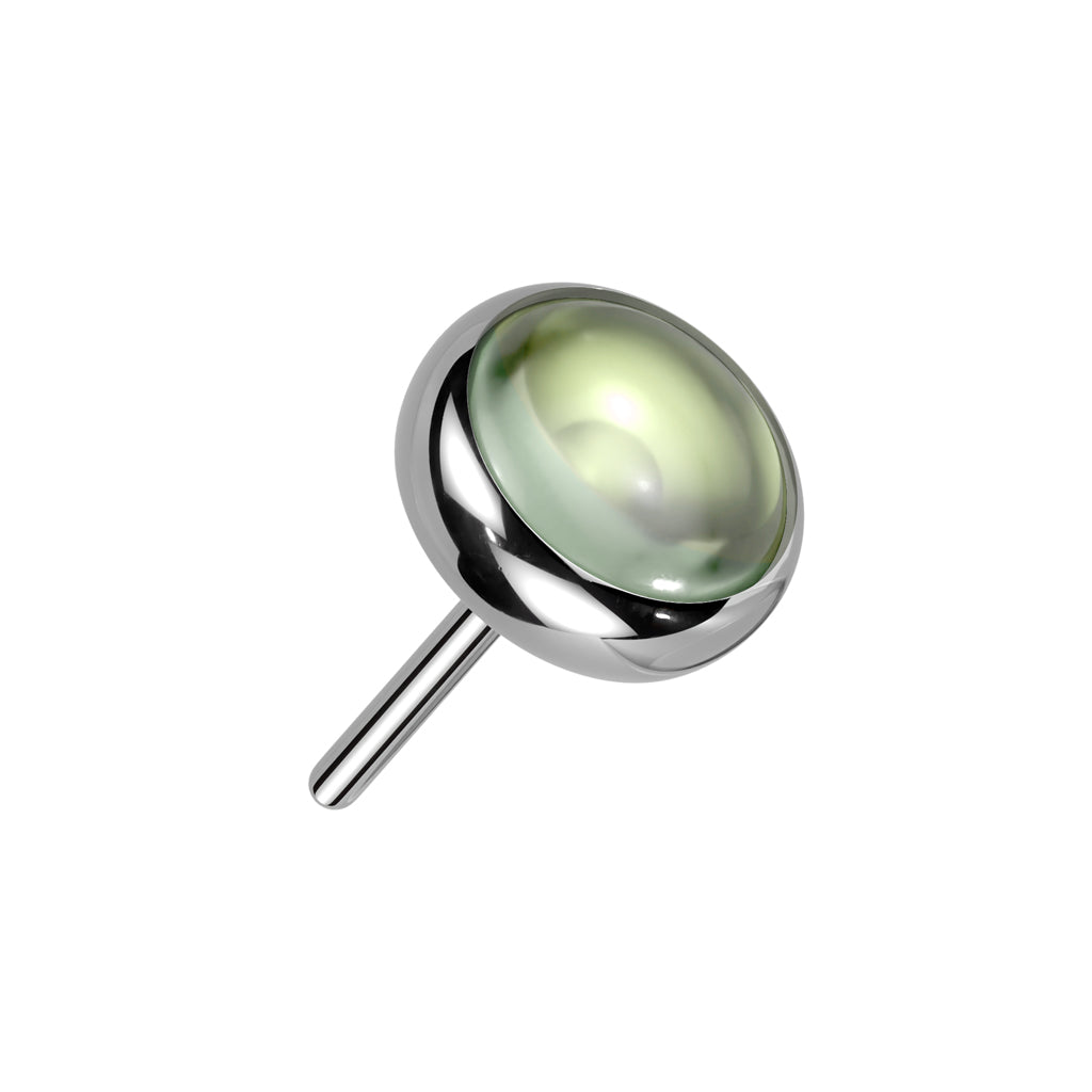 Titanium Threadless Bezel Natural Stone Top Only