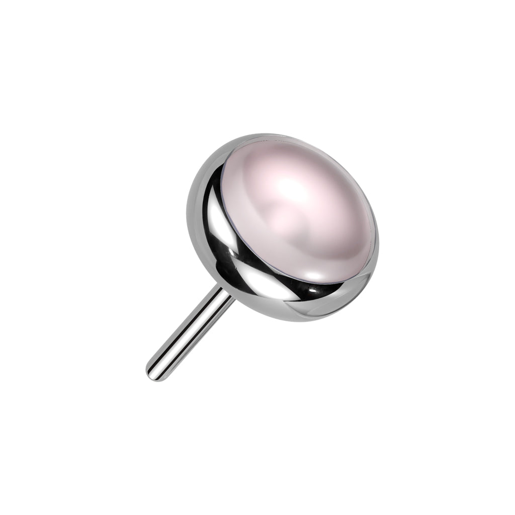 Titanium Threadless Bezel Natural Stone Top Only
