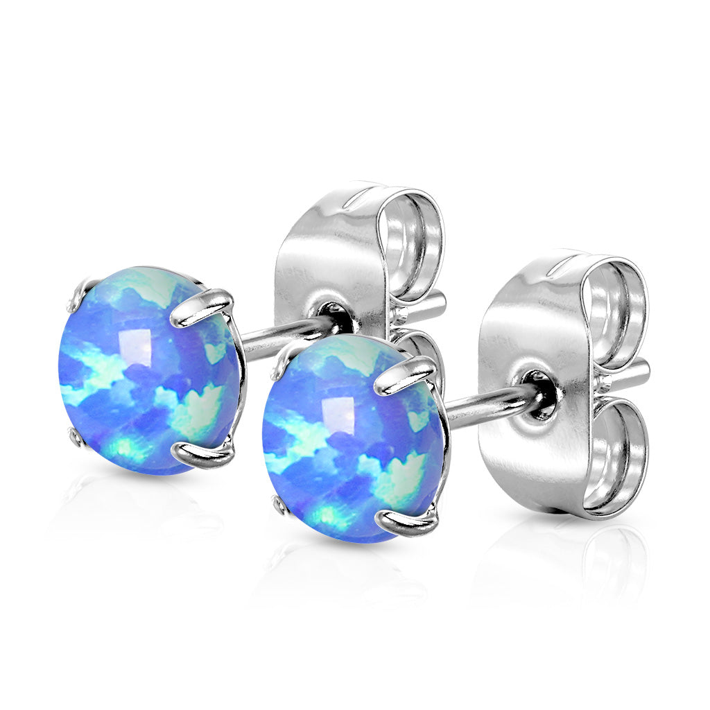 Surgical Steel Opal Prong Earrings