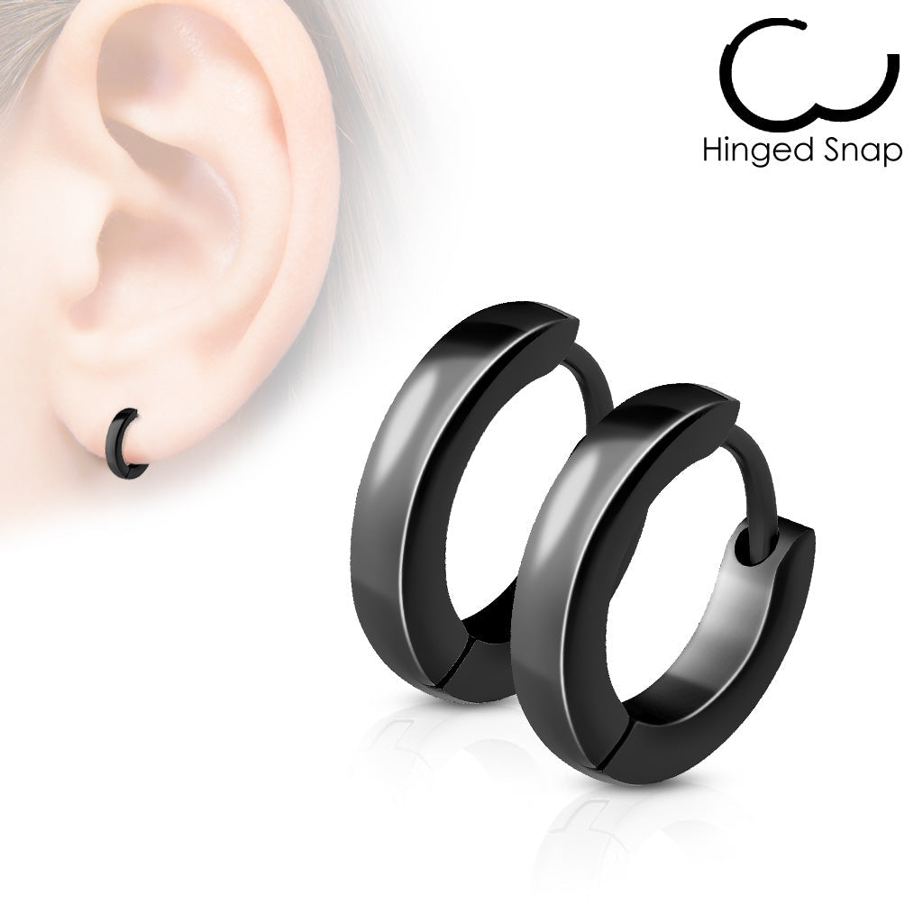 Surgical Steel Huggie Dome Hoop Earrings