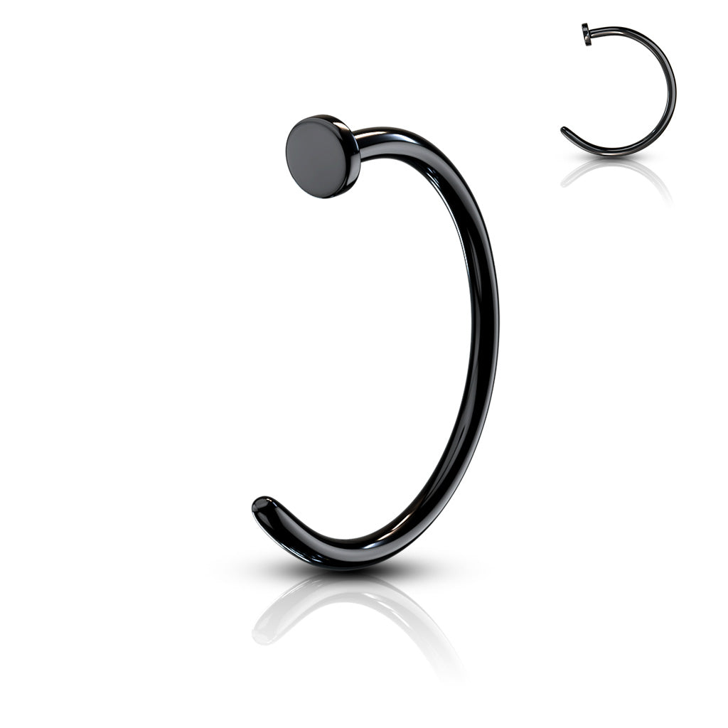 Surgical Steel Flat Top Nostril Hoop Various Colors