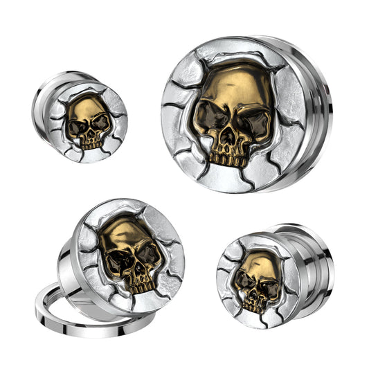 Surgical Steel Bronze Skull Screw Fit Plug