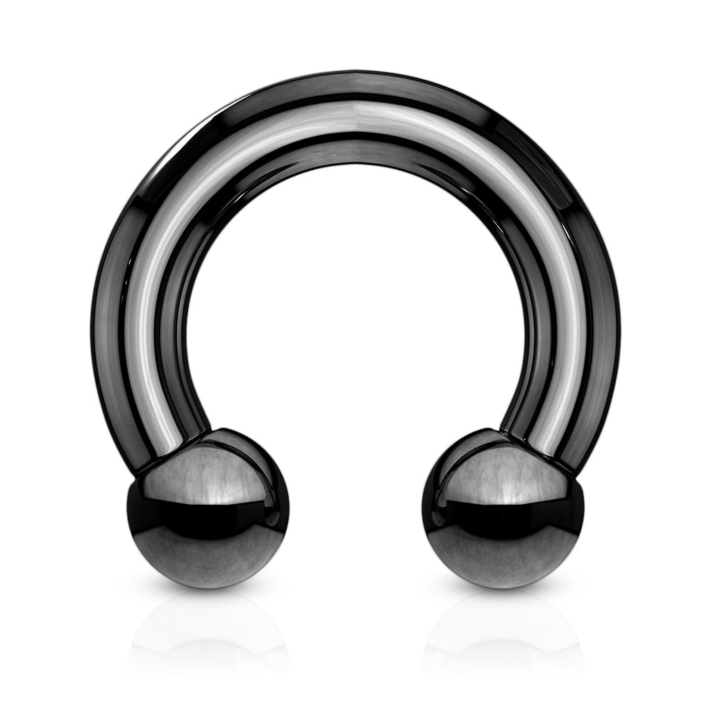 Colored Surgical Steel Horseshoes External Thread