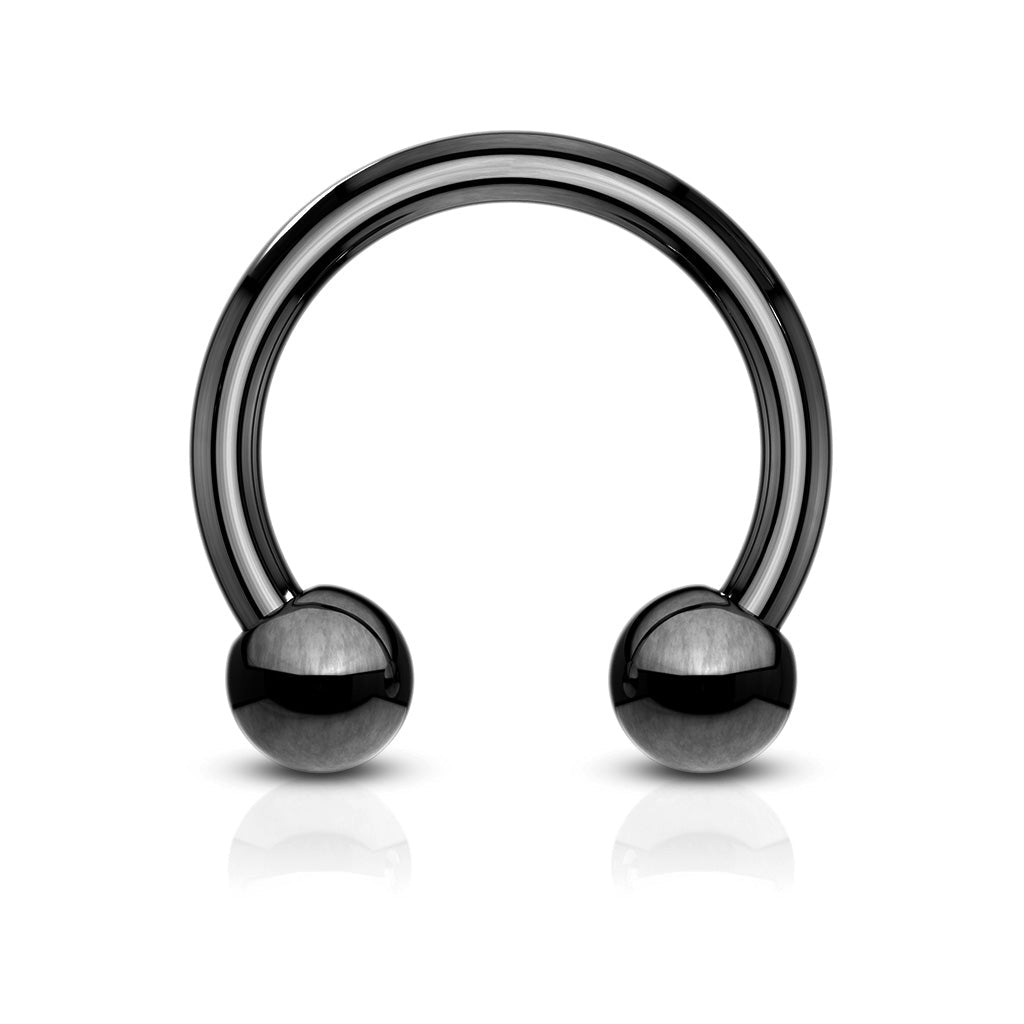 Colored Surgical Steel Horseshoes External Thread