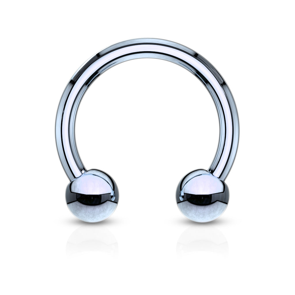 Colored Surgical Steel Horseshoes External Thread