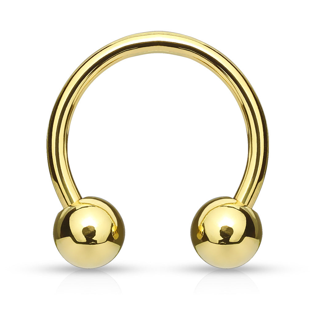 Colored Surgical Steel Horseshoes External Thread