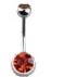 Belly Banana Standard Double Gem Surgical Steel External Thread