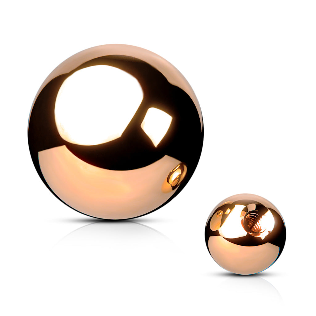 Externally Threaded Surgical Steel Solid Ball Tops 10 Pack