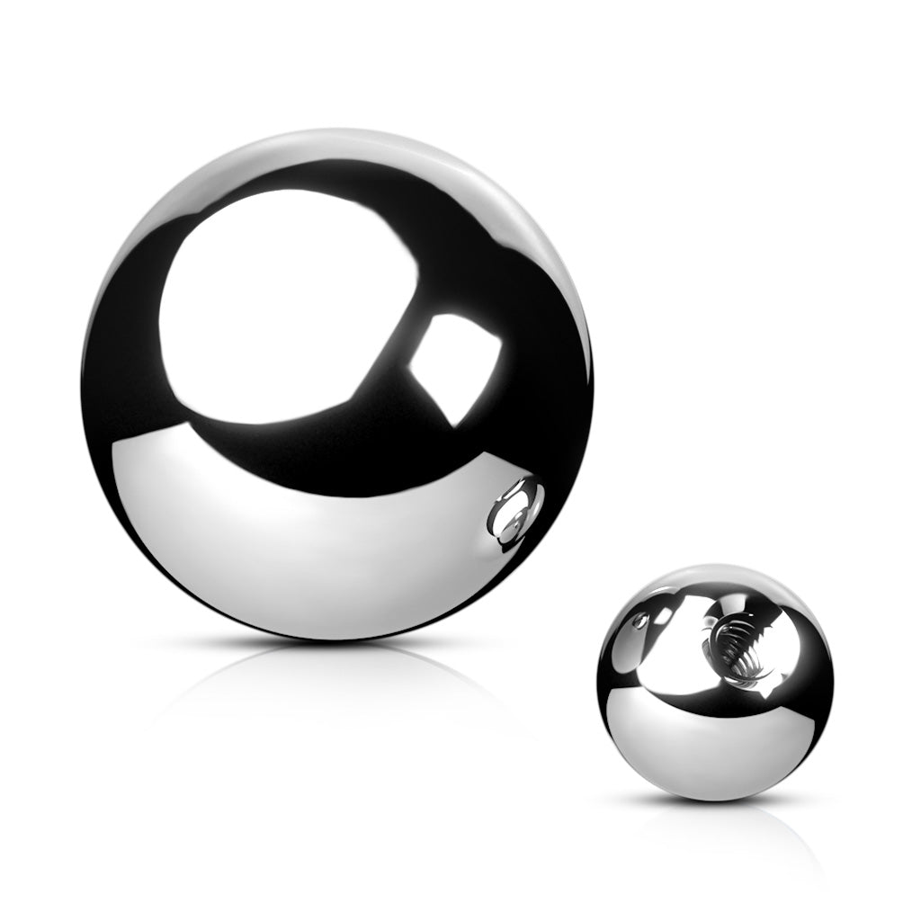 Externally Threaded Surgical Steel Solid Ball Tops 10 Pack