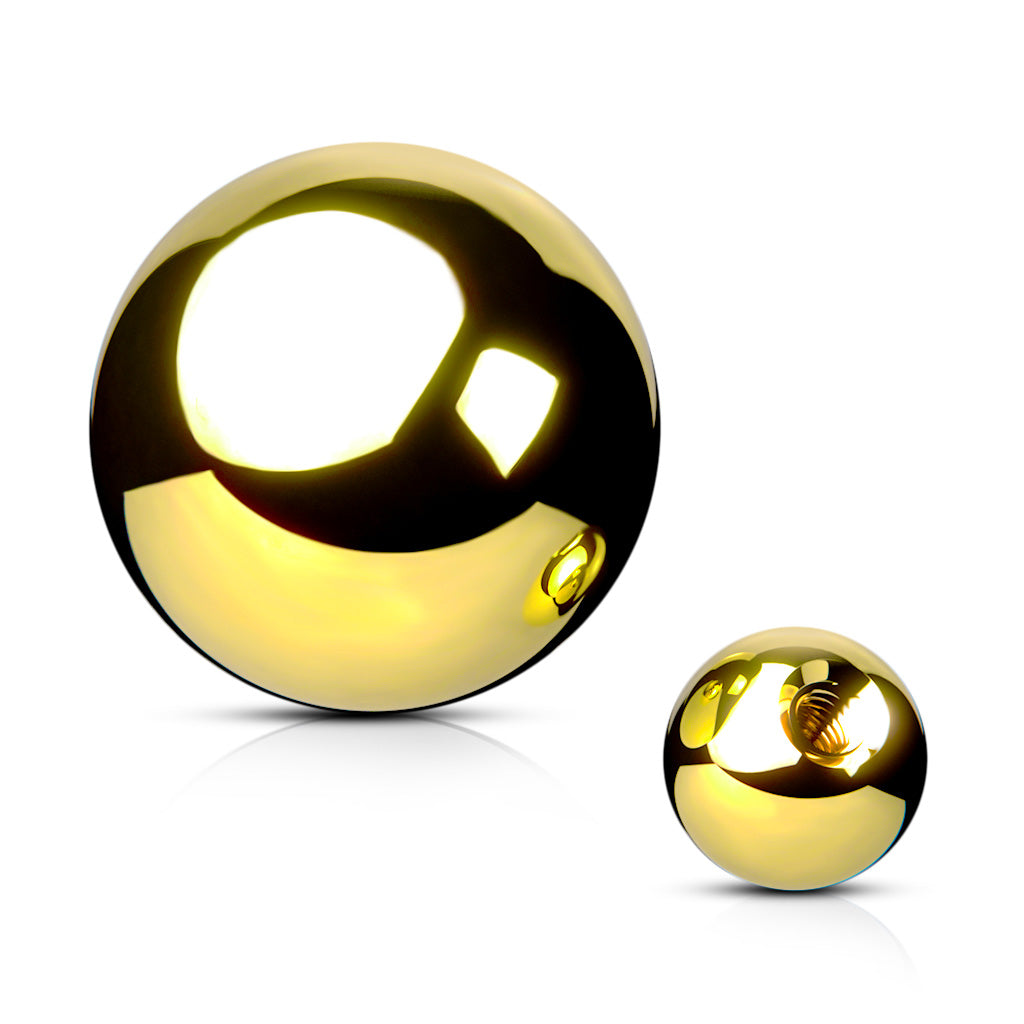 Externally Threaded Surgical Steel Solid Ball Tops 10 Pack