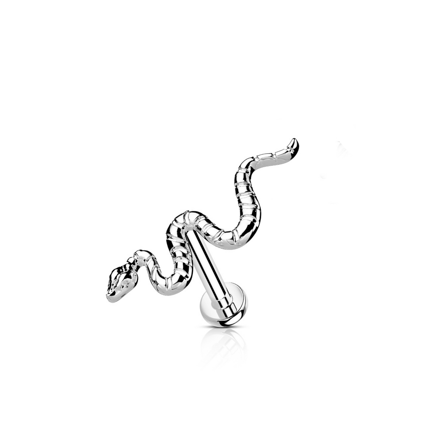Surgical Steel Internal Thread Snake Labret
