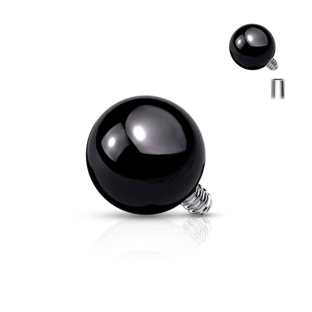 Internally Threaded Surgical Steel Solid Ball Tops 10 Pack