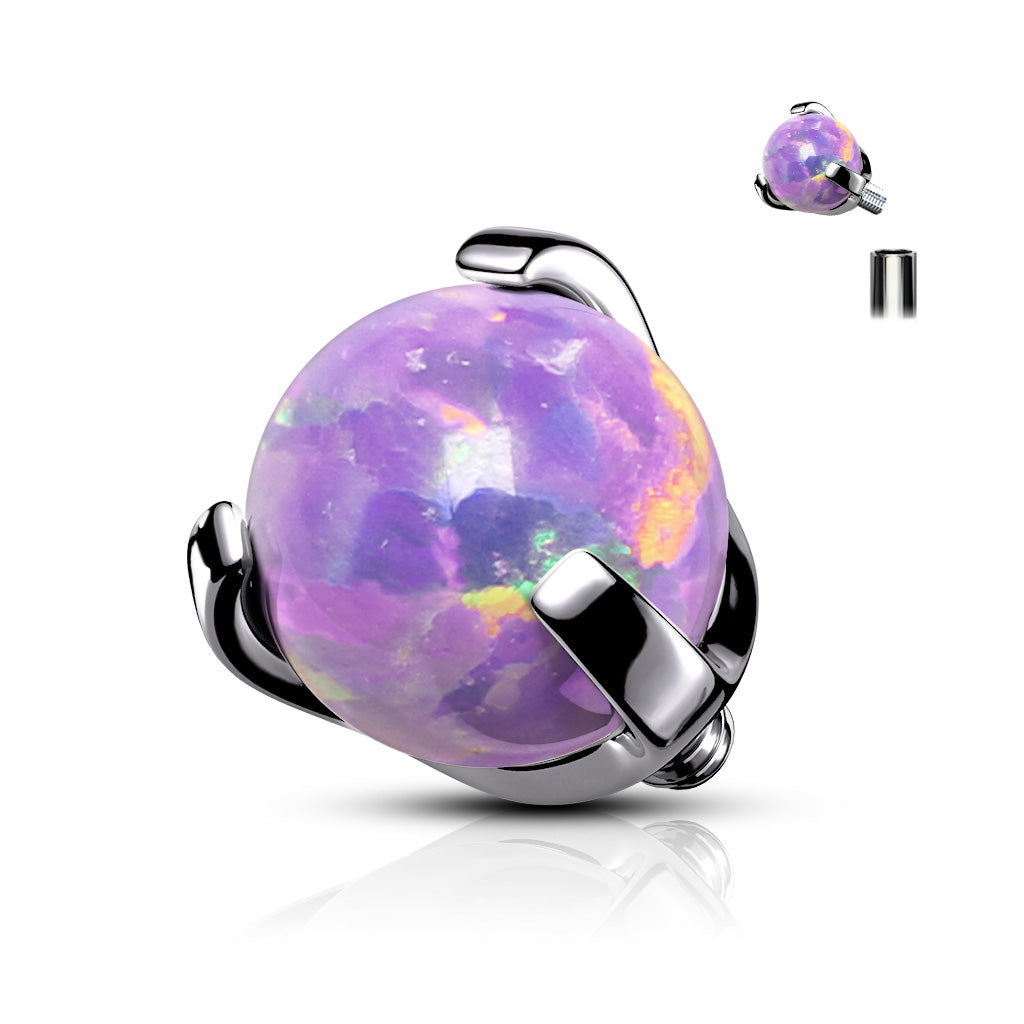 Internal Thread Opal Claw Set Ball Surgical Steel Top