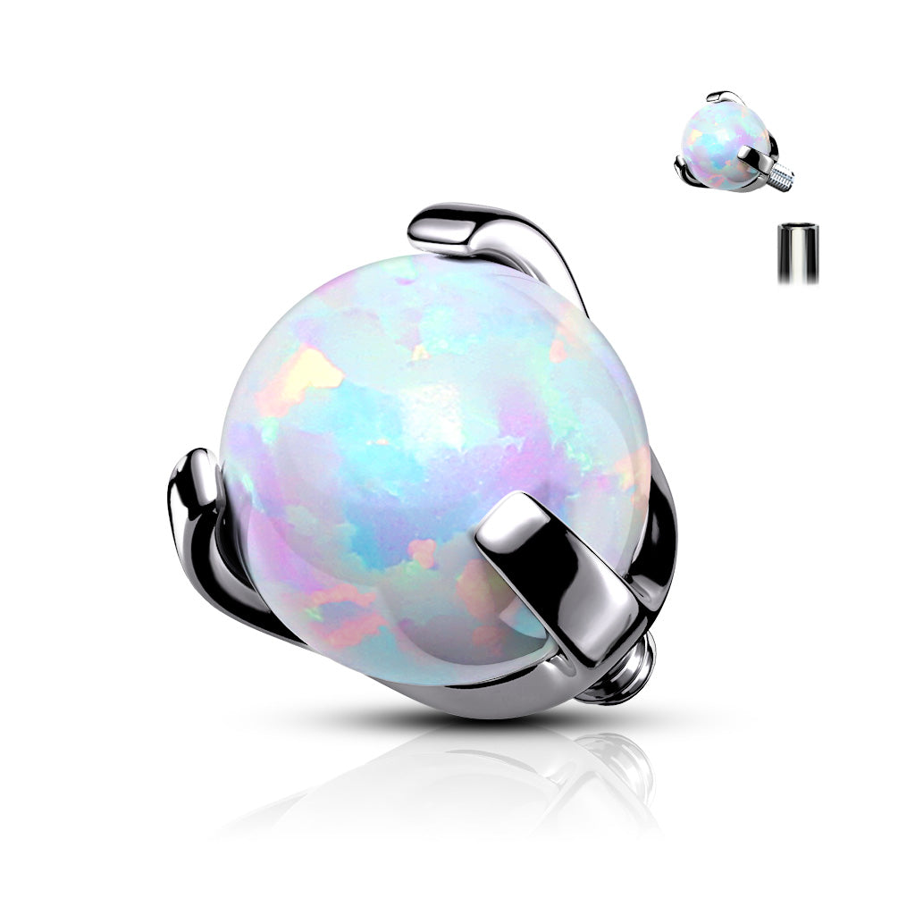 Internal Thread Opal Claw Set Ball Surgical Steel Top