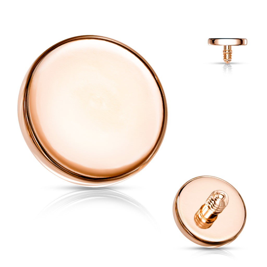 Surgical Steel Internally Threaded Flat Circle Disc Tops