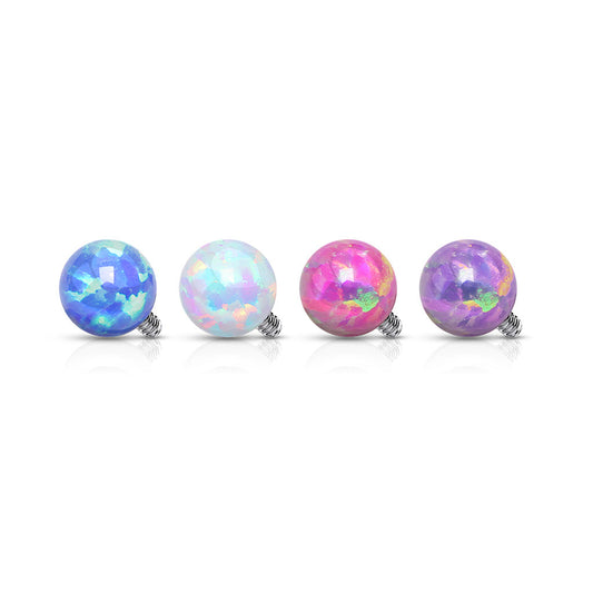 Internal Thread Opal Ball Surgical Steel Top