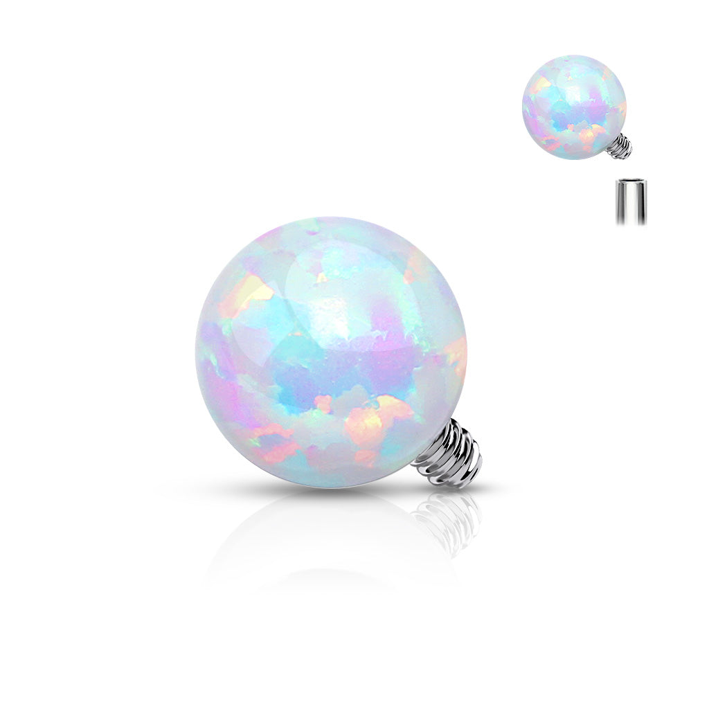 Internal Thread Opal Ball Surgical Steel Top