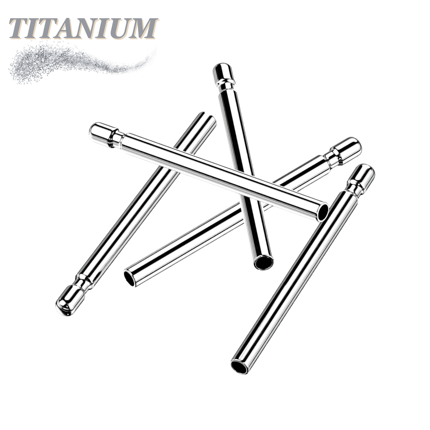Titanium Threadless Earring Stud Post Only
