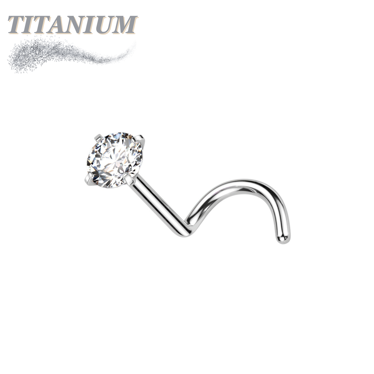 Titanium Nostril Corkscrew Prong Set