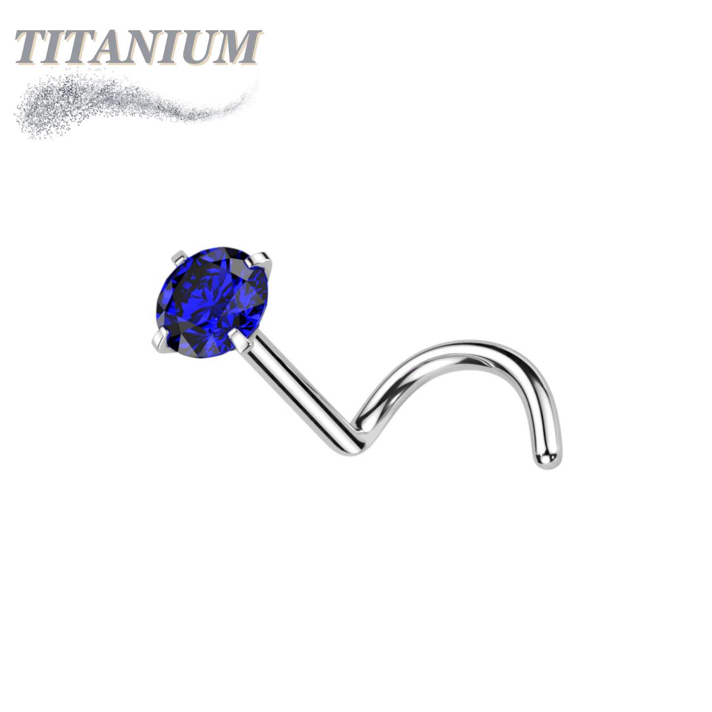 Titanium Nostril Corkscrew Prong Set