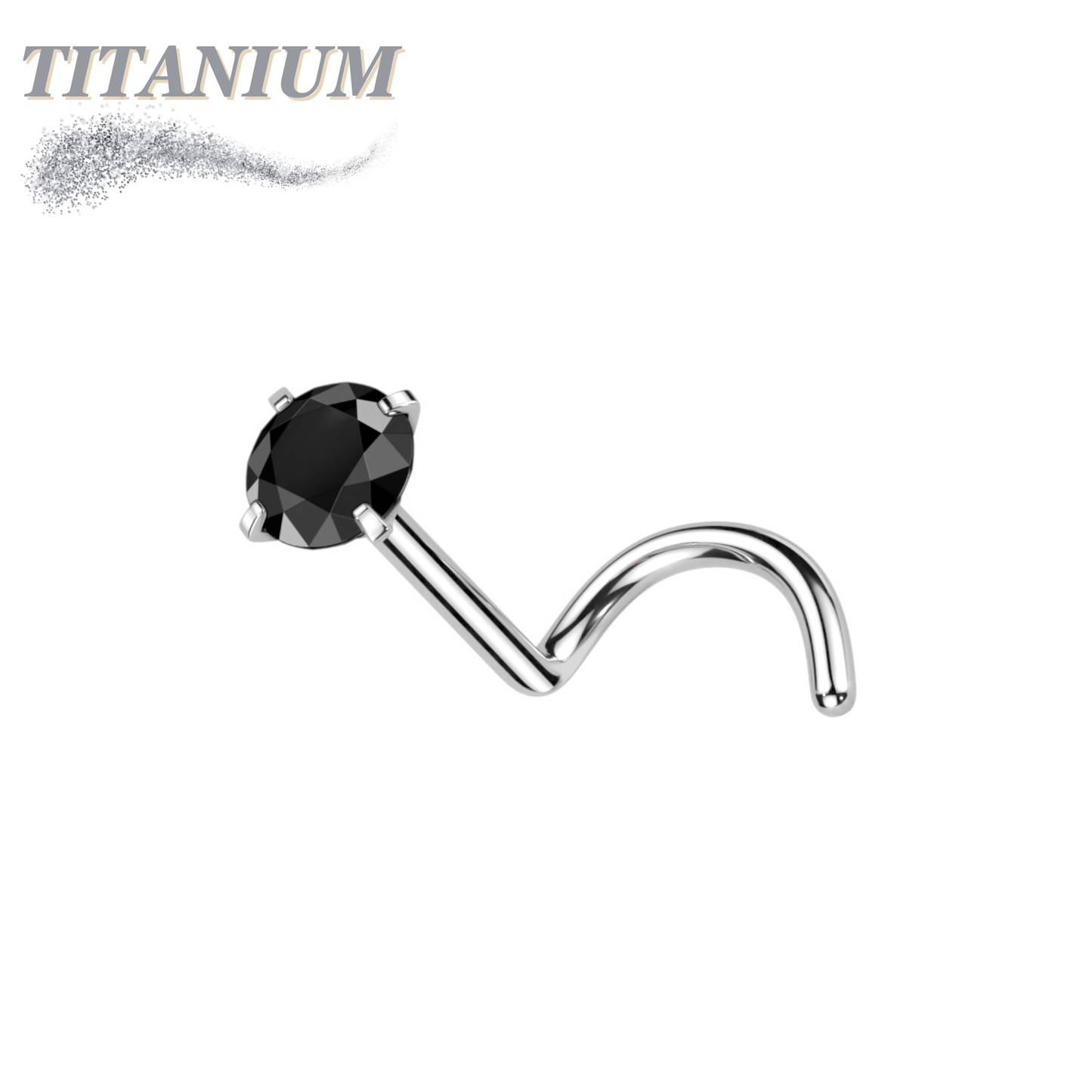 Titanium Nostril Corkscrew Prong Set