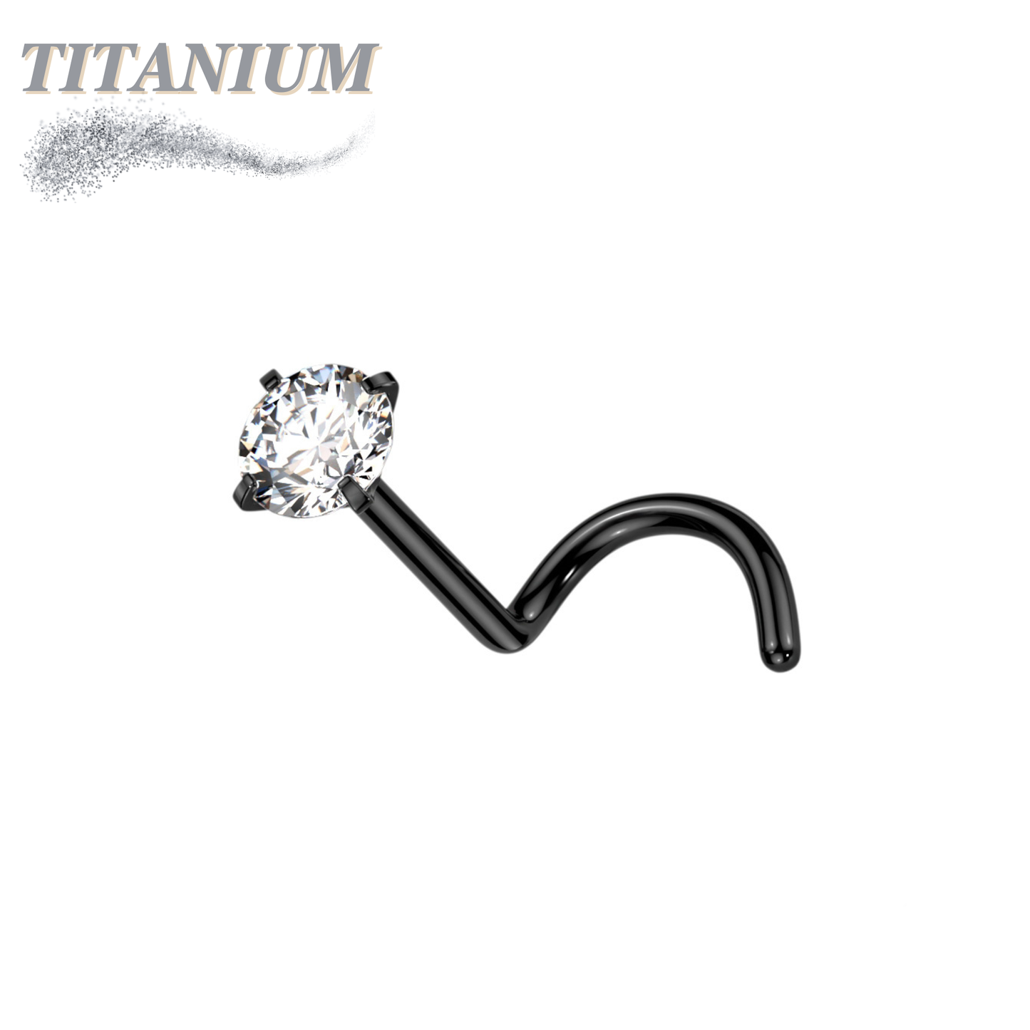 Titanium Nostril Corkscrew Prong Set