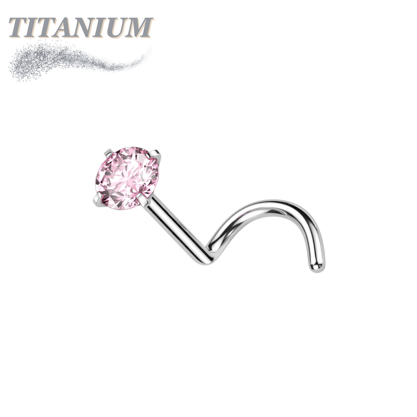 Titanium Nostril Corkscrew Prong Set