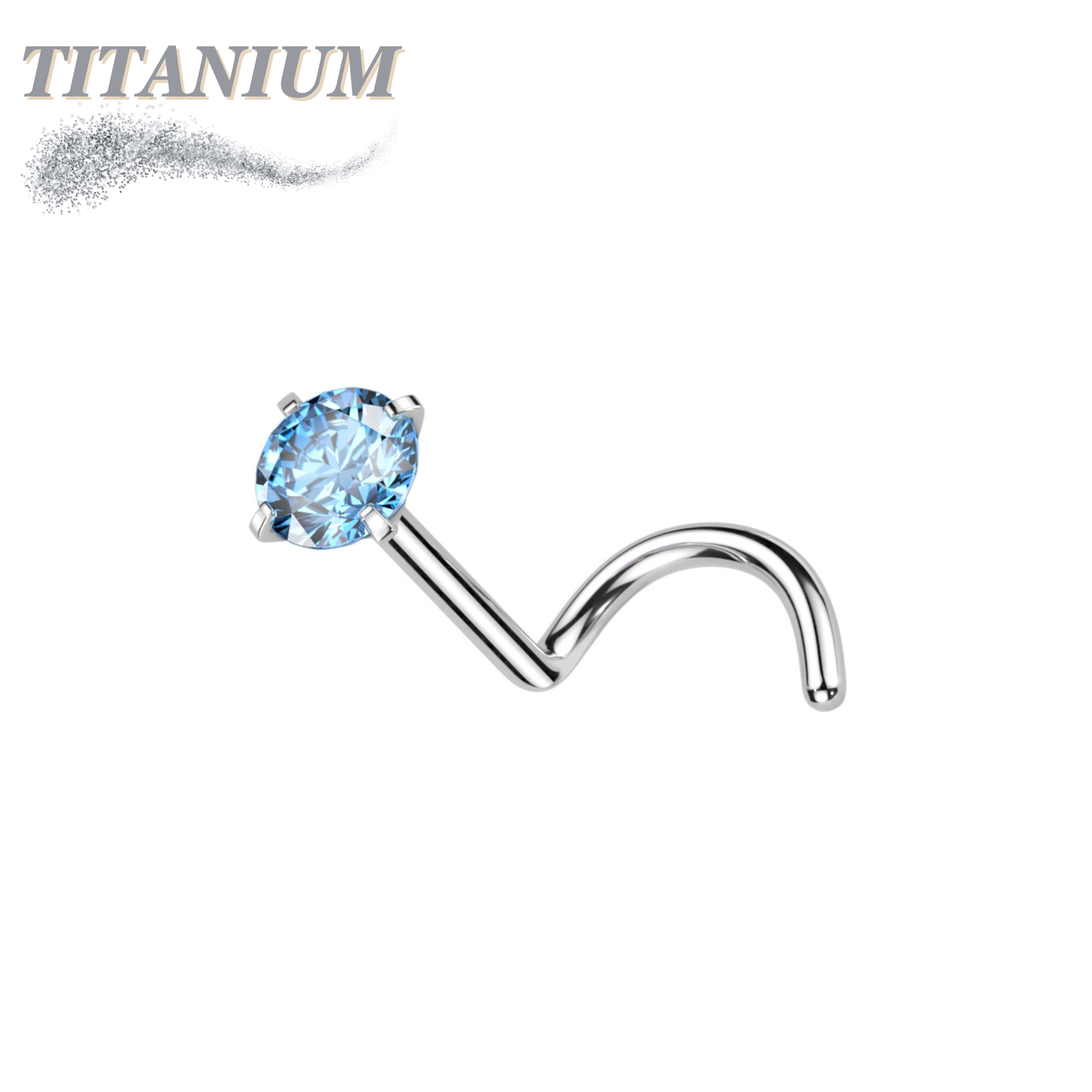 Titanium Nostril Corkscrew Prong Set