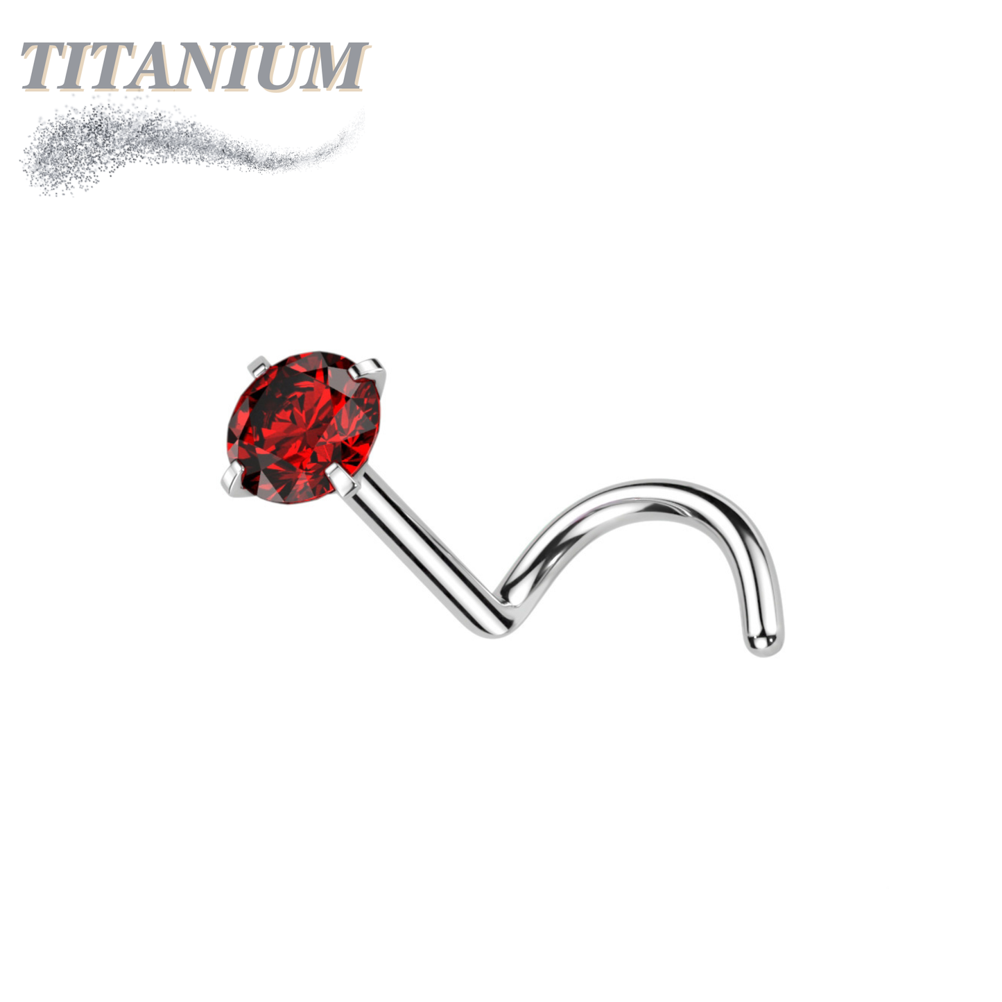 Titanium Nostril Corkscrew Prong Set