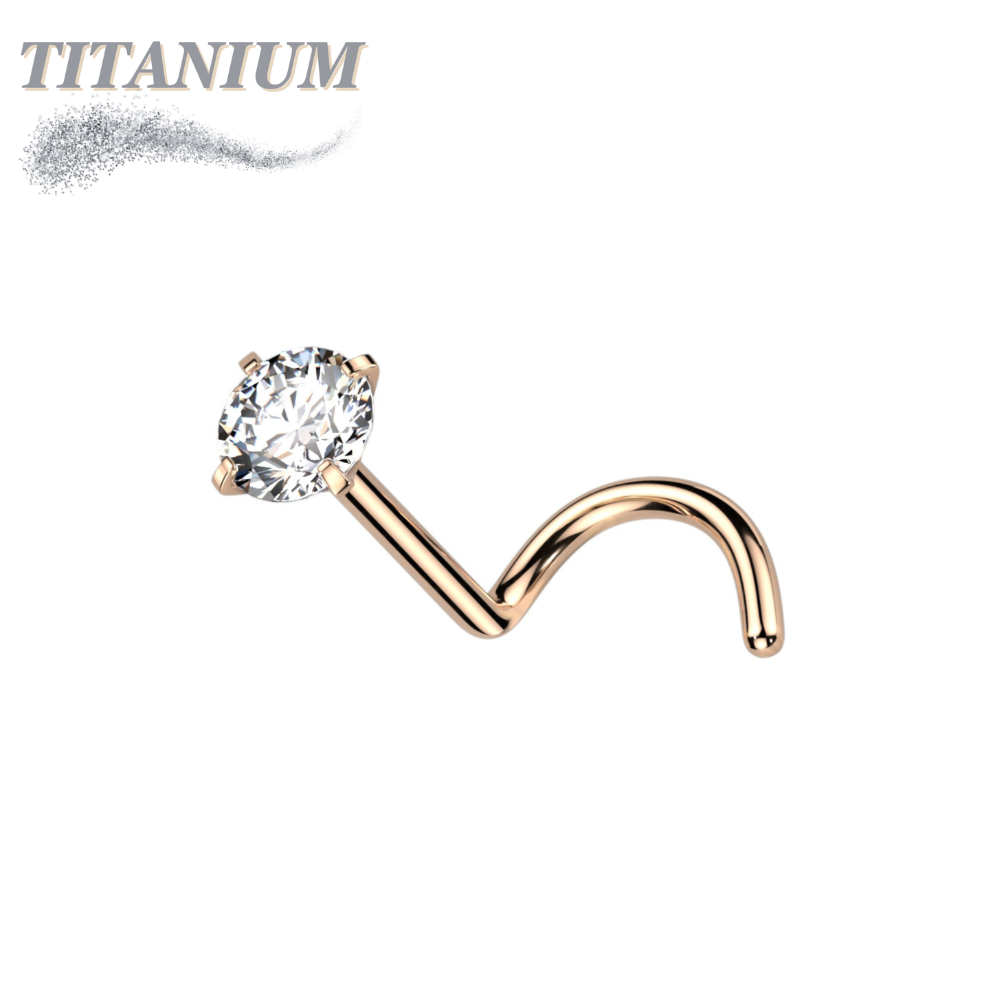 Titanium Nostril Corkscrew Prong Set