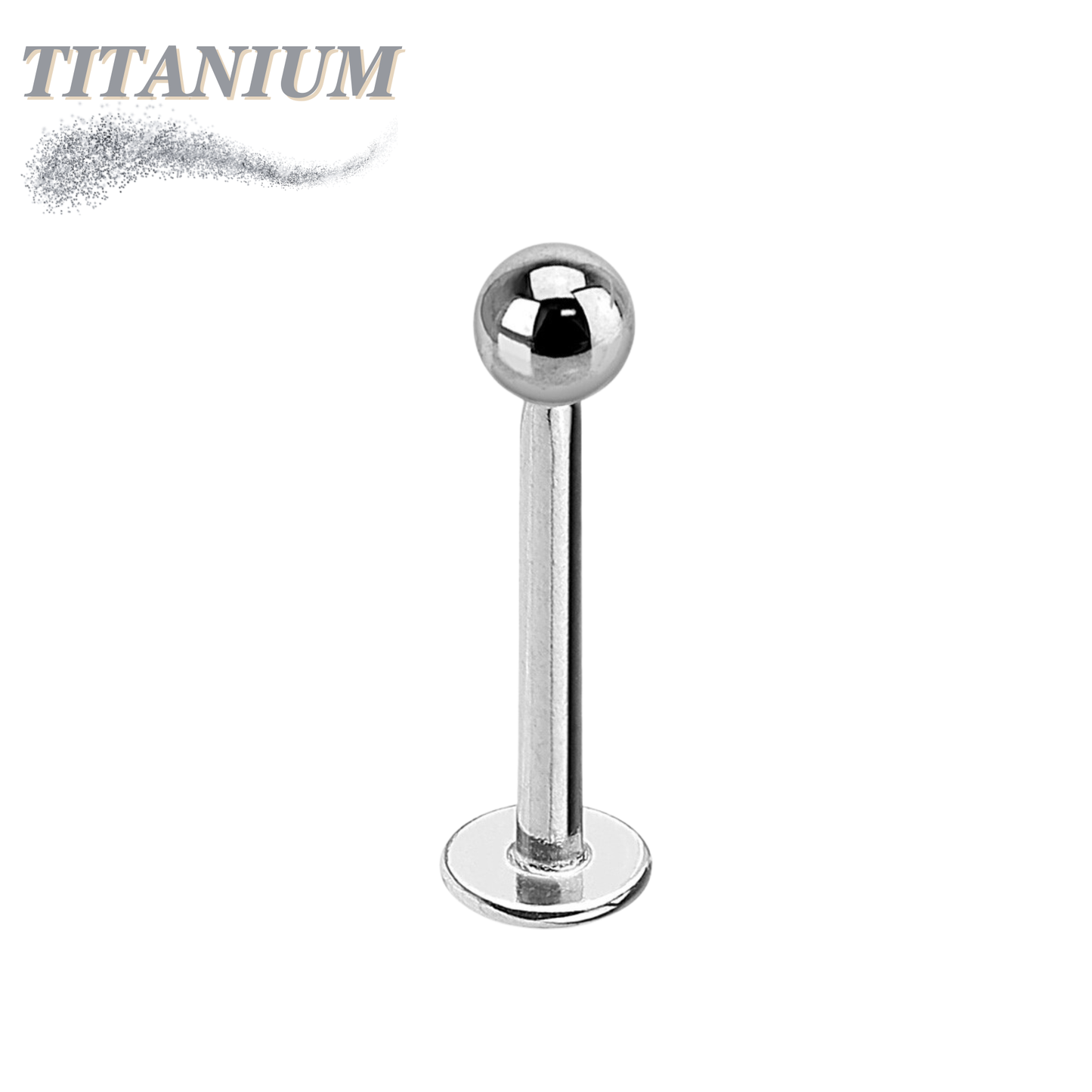 Solid Titanium Labrets Externally Threaded