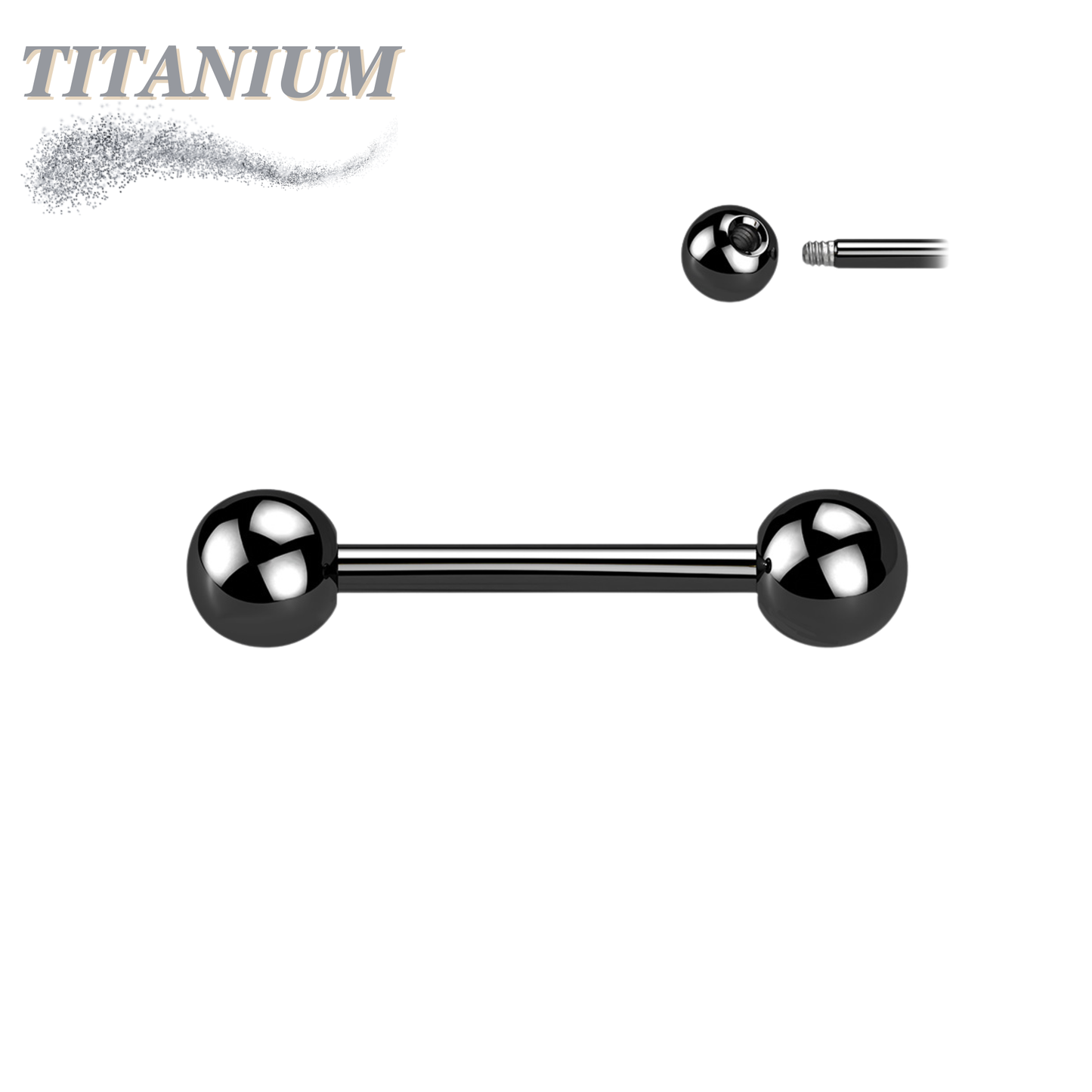 Titanium Colored Barbells Externally Threaded