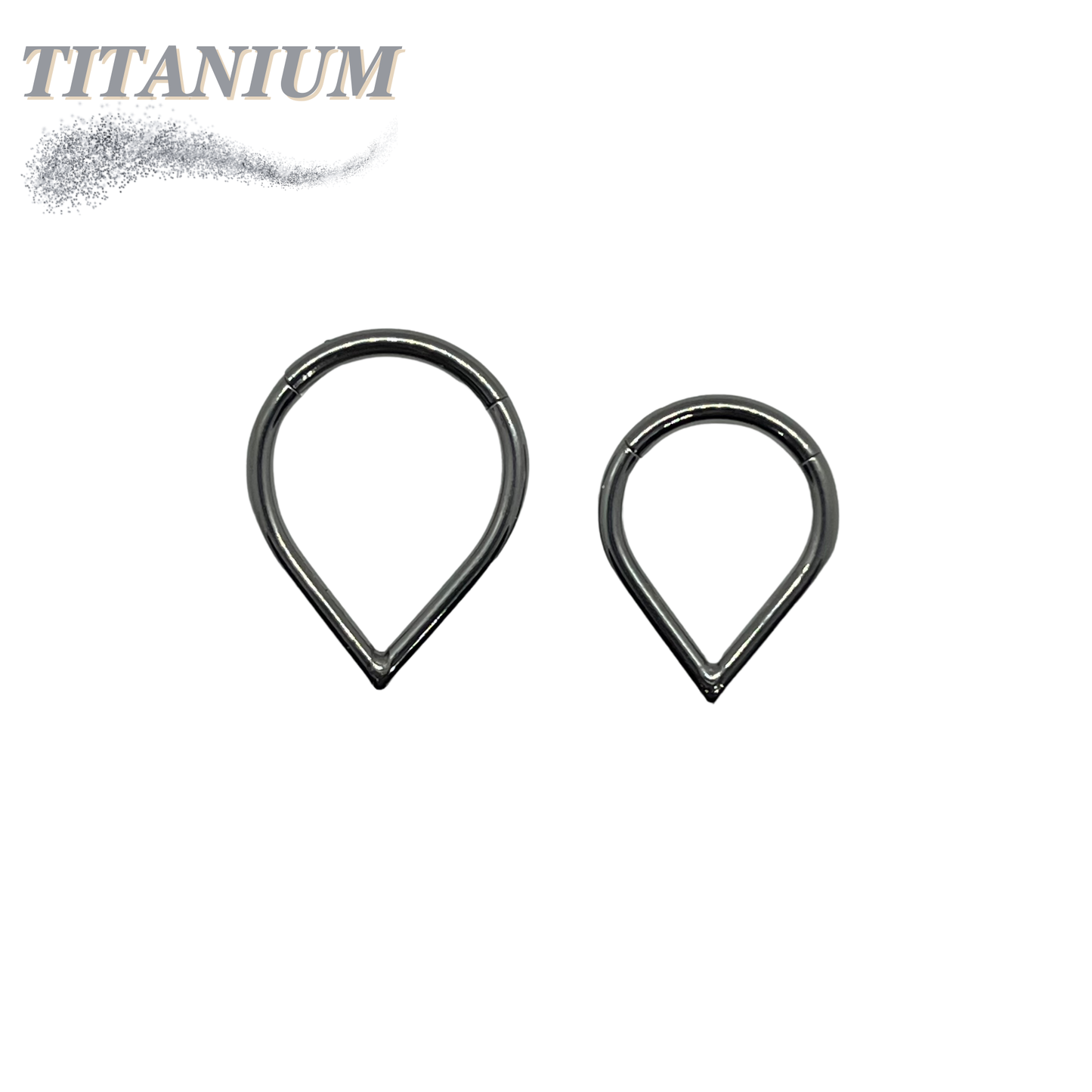 Titanium Hinged Classic Chevron Ring
