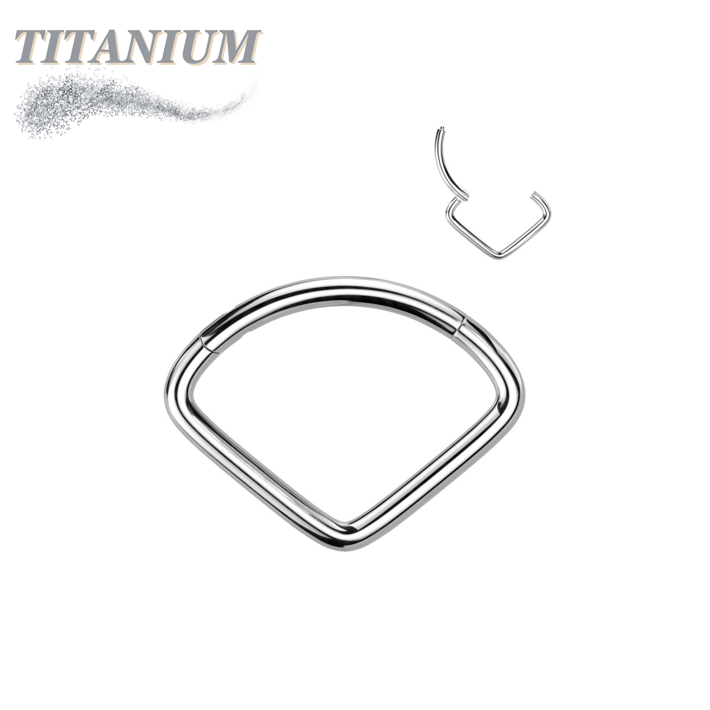 Titanium Hinge Extra Wide Chevron Ring