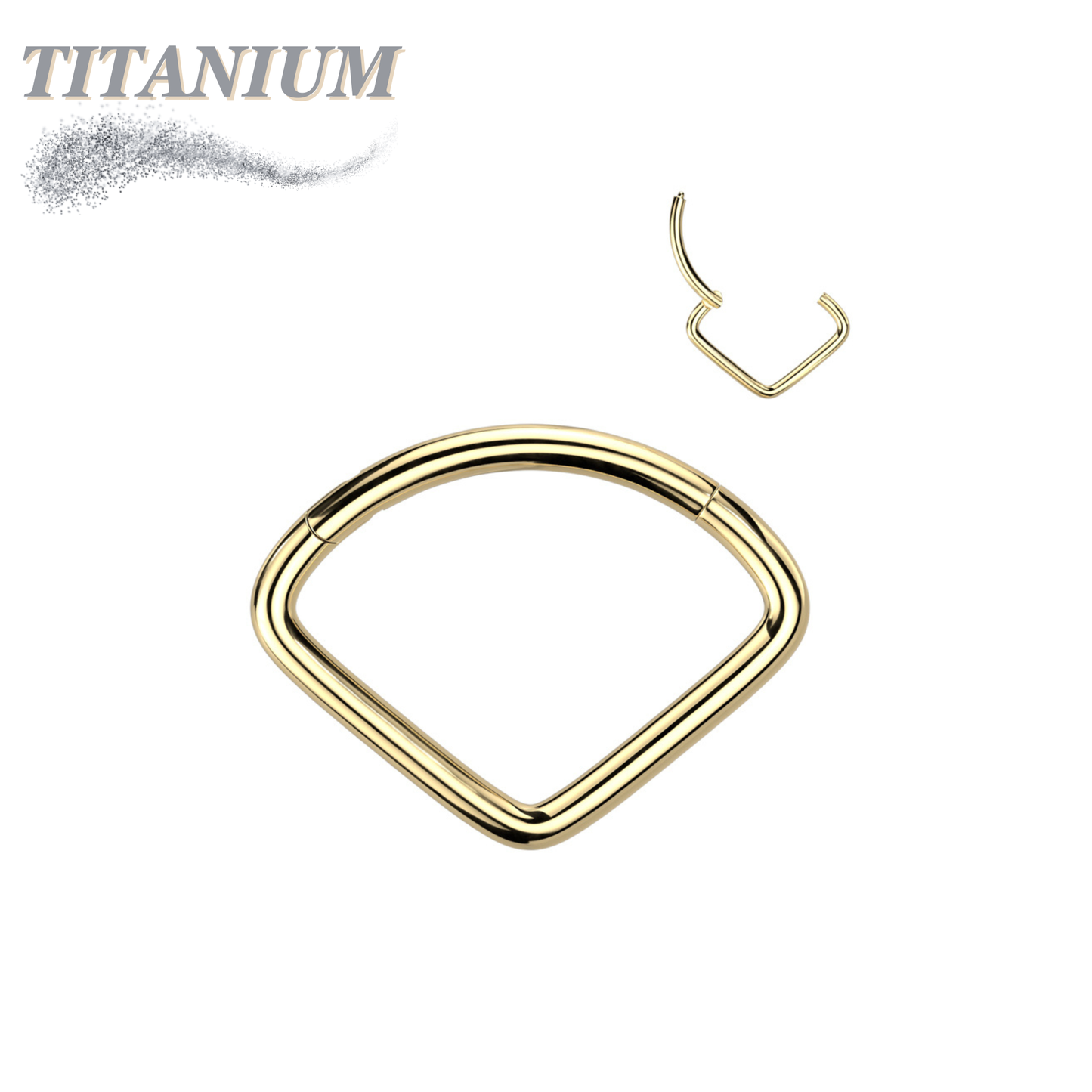 Titanium Hinge Extra Wide Chevron Ring