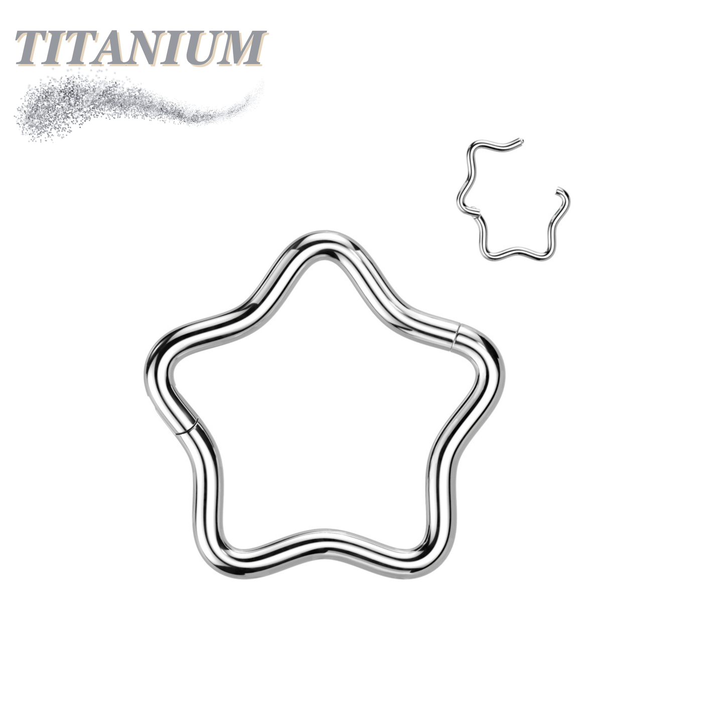 Titanium Hinge Star Rings