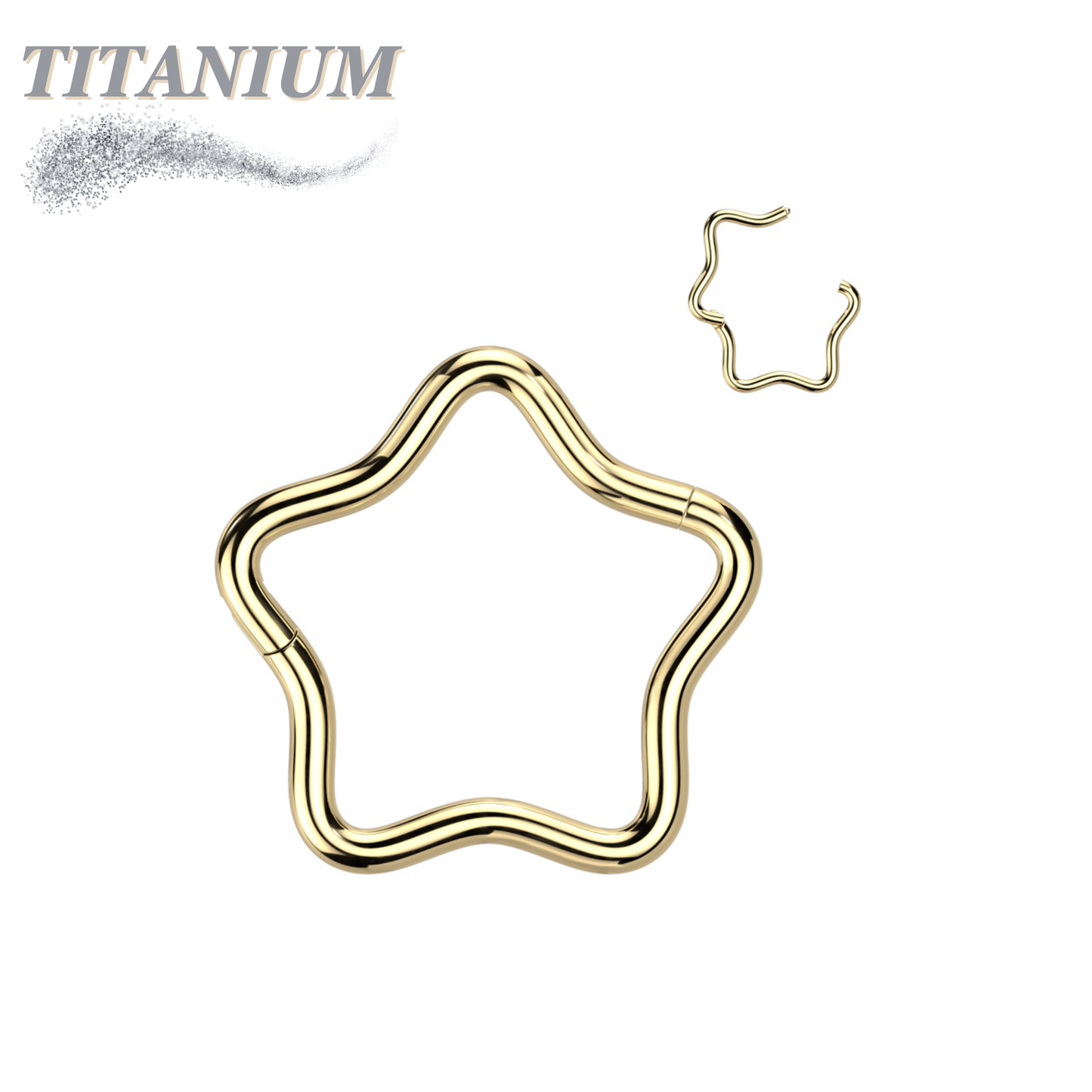 Titanium Hinge Star Rings