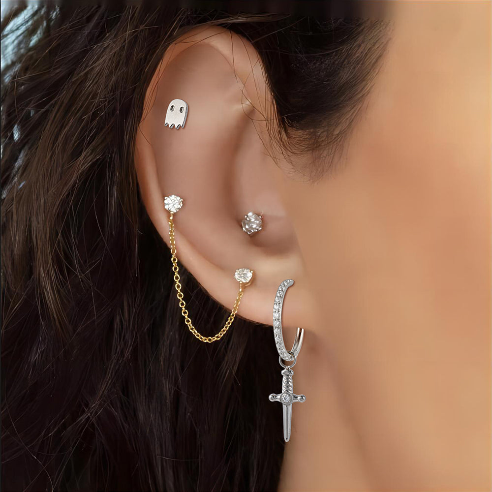 Internally Threaded Titanium Ghost Labret