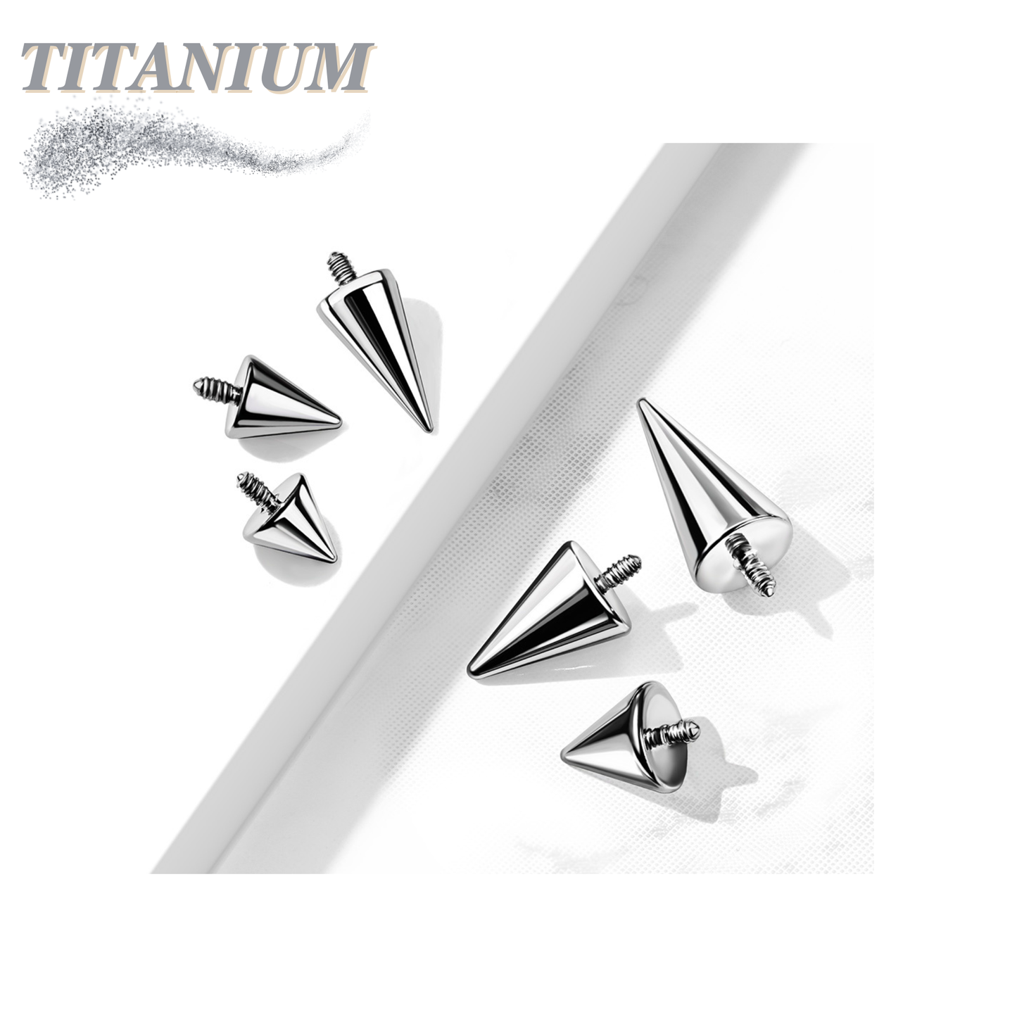 Internally Threaded Titanium Spike Ends 10Pk