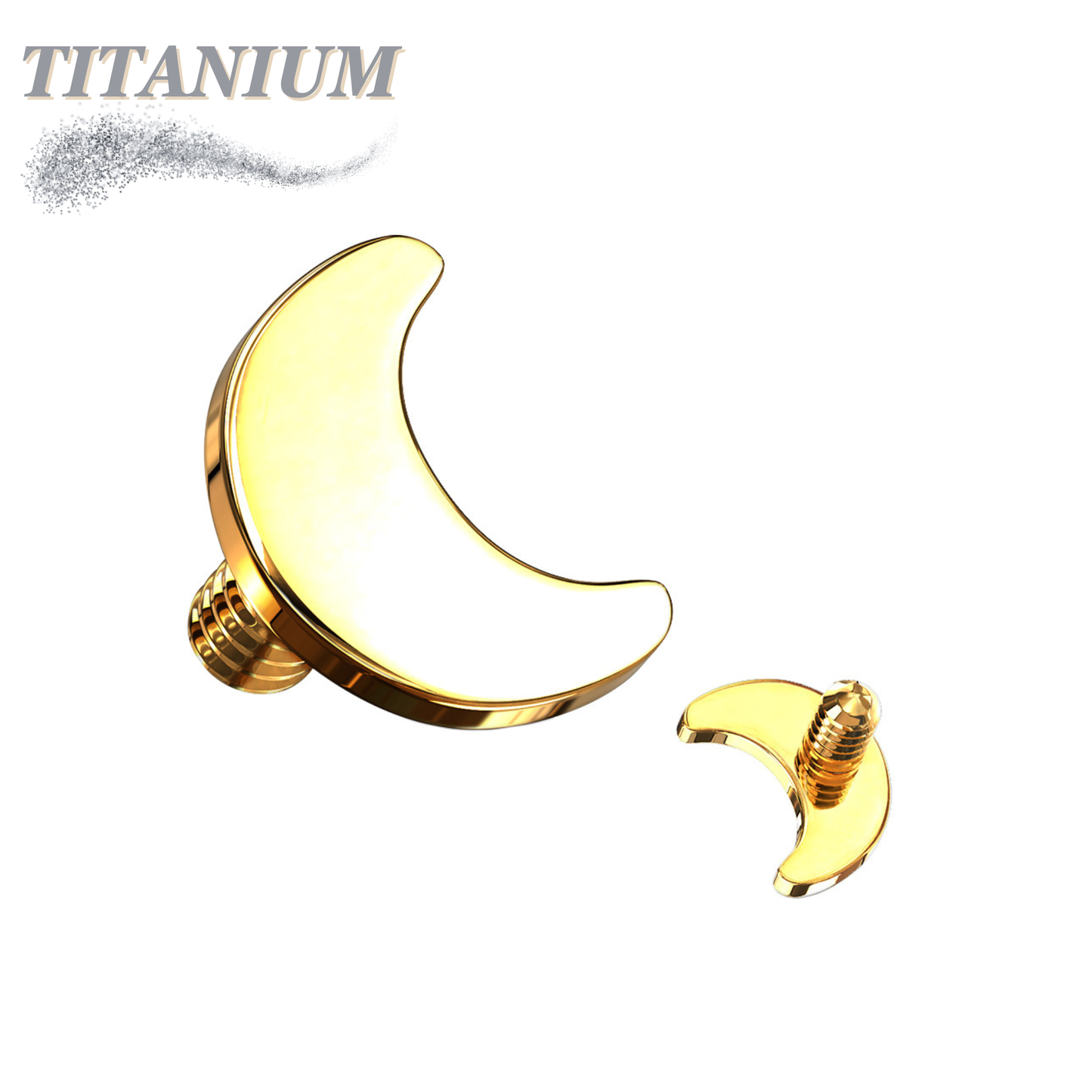 Titanium Internally Threaded Moon Flat Top