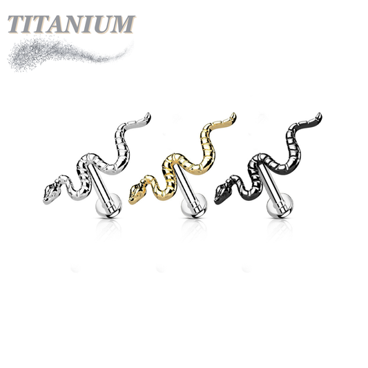 Threadless Titanium Snake Labret Combo
