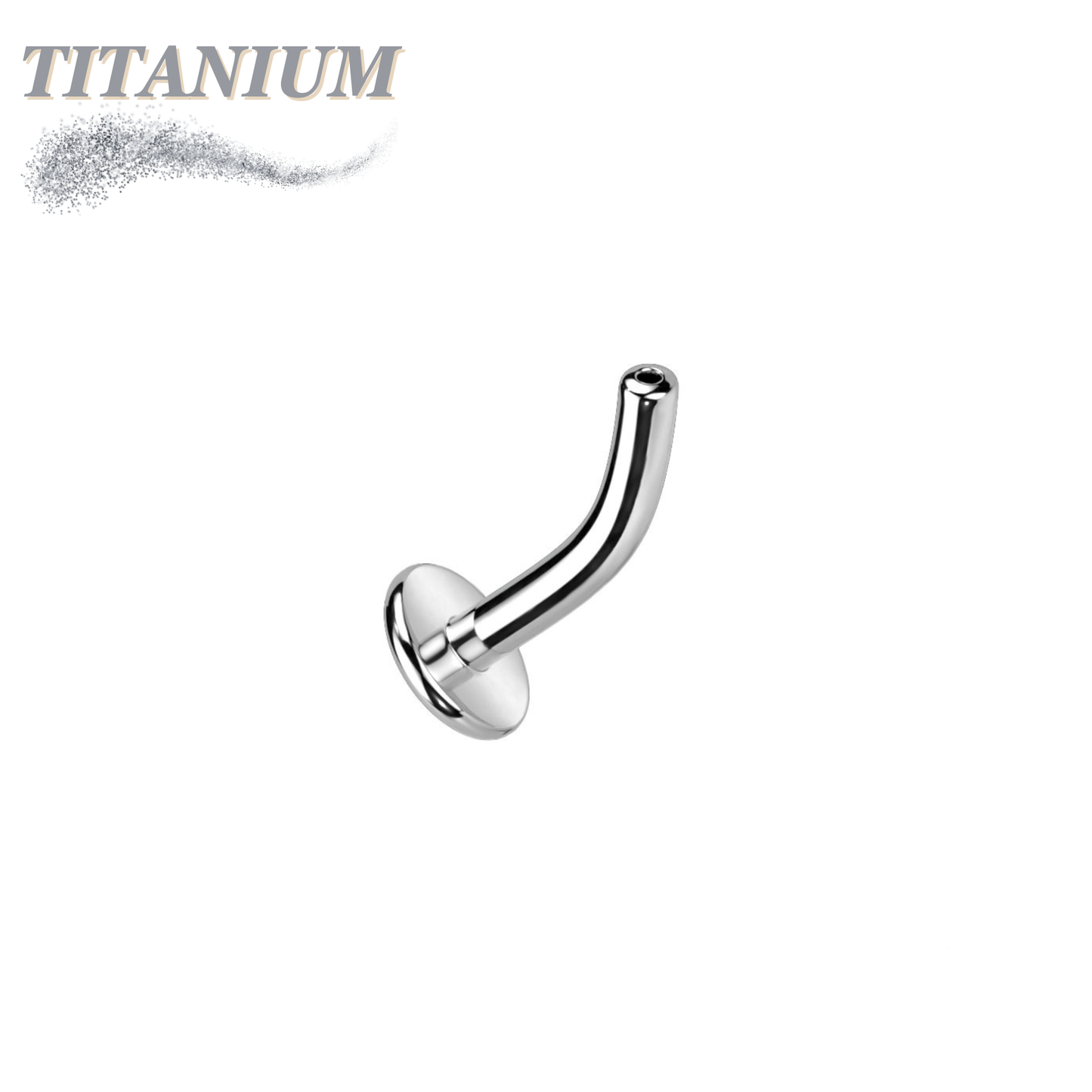 Threadless Titanium Floating Belly Button Curved Post Only
