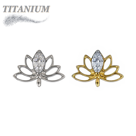 Titanium Internally Threaded Lotus Marquise Flower Top Only