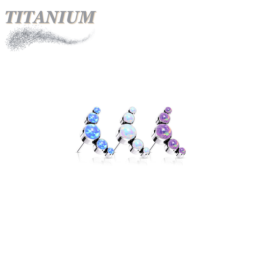 Threadless Titanium 5 Opal Curve Top Only
