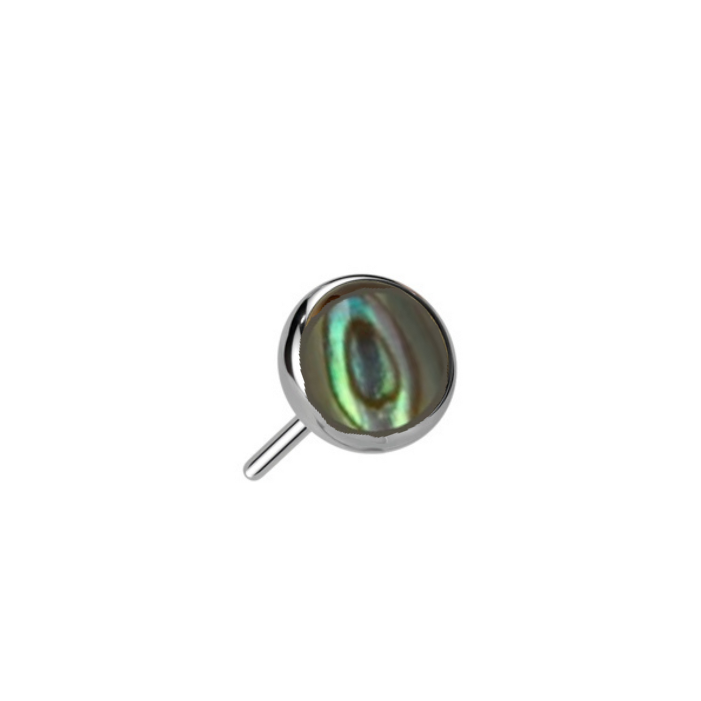 Titanium Threadless Bezel Natural Stone Top Only