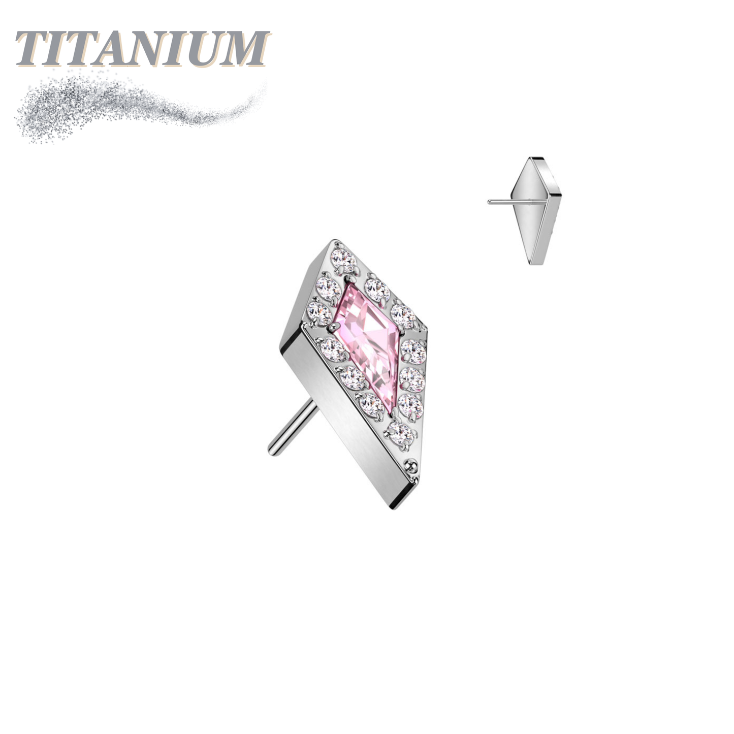 Threadless CZ Stiletto Triangle Top Only