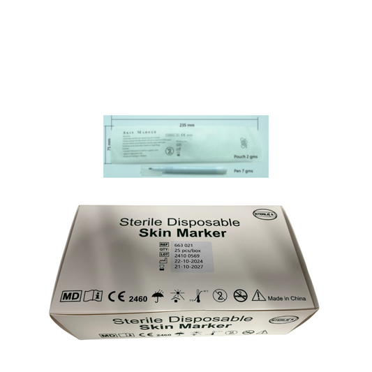 Disposable Pre-Sterilized Surgical Skin Marker - Box of 25