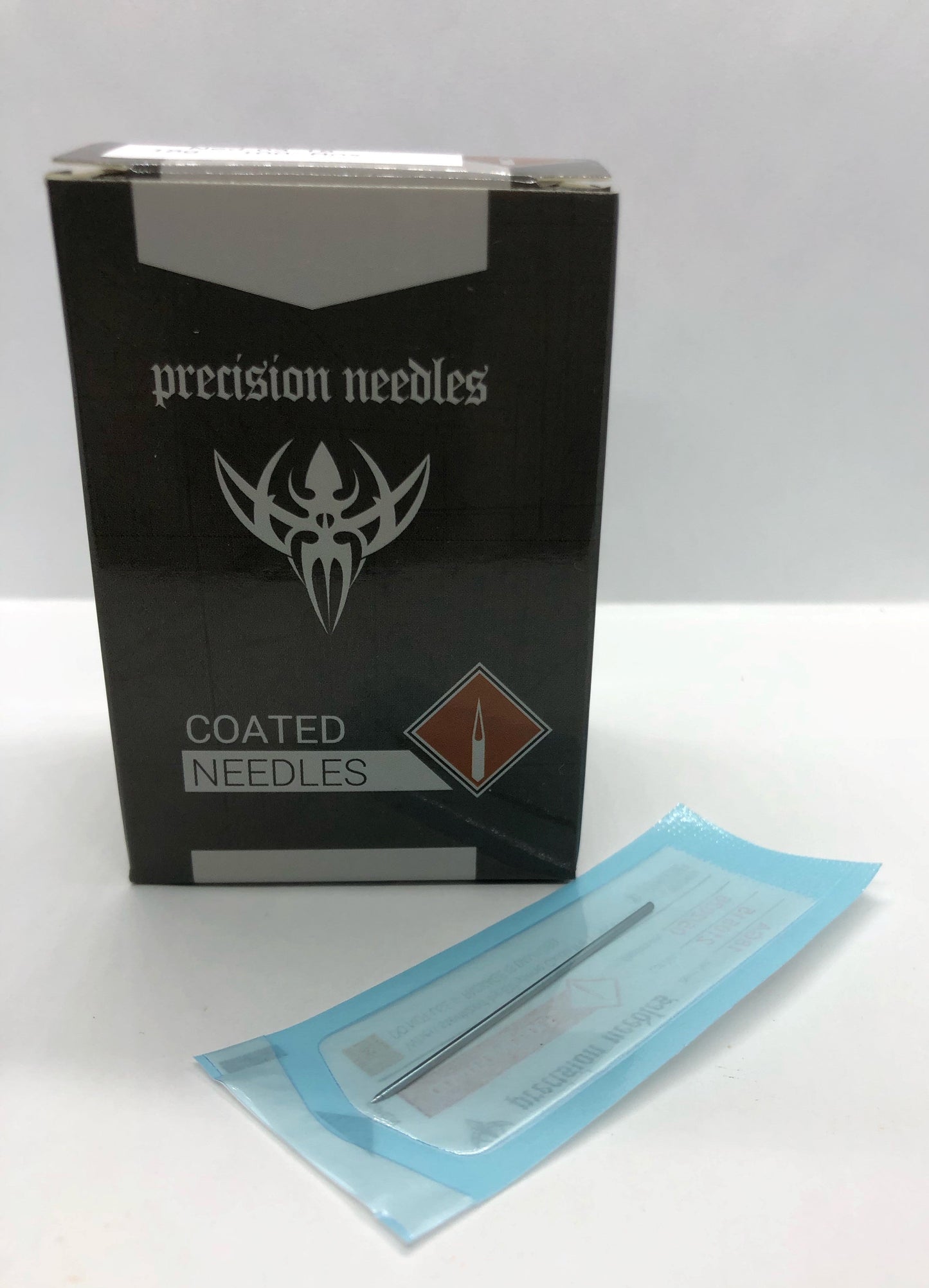 Precision Pre-Sterilized Coated 2" Straight Piercing Needles 100/Box